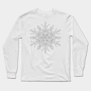 SYM STAR-TRIBAL- SNOWFLAKE DESIGN BLACK OUTLINE Long Sleeve T-Shirt